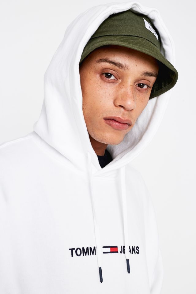 Tommy Jeans Small Logo White Hoodie