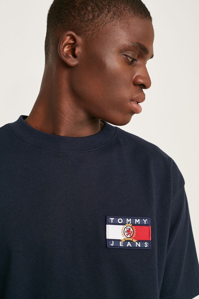 Tommy Jeans - T-shirt Crest Collection bleu marine à manches courtes #4