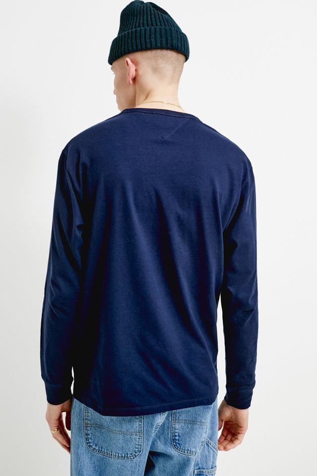 Tommy Jeans - T-shirt USA Shadow manches longues bleu marine #3