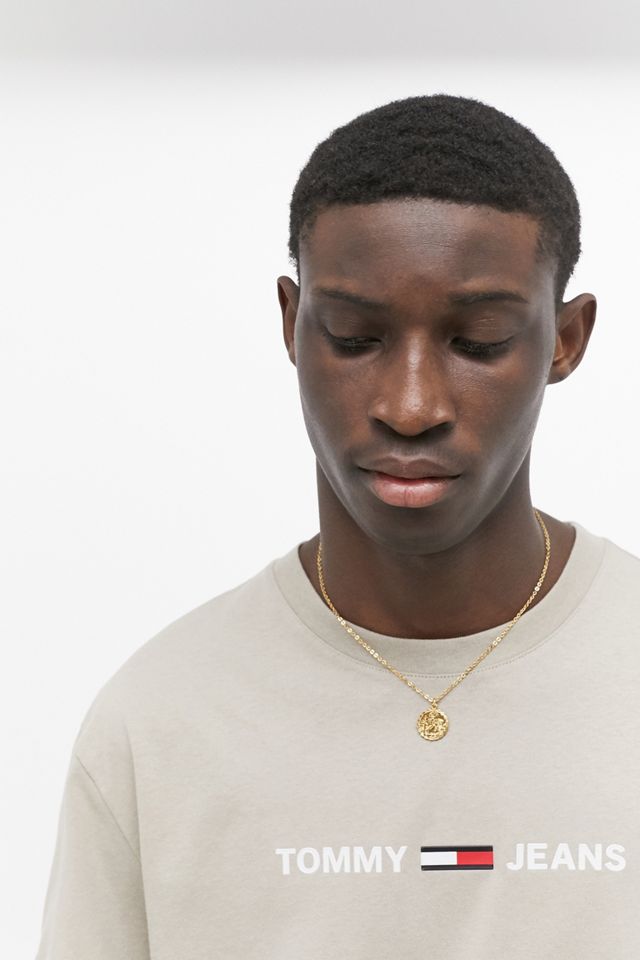 Tommy Jeans Small Logo Beige T-Shirt #1