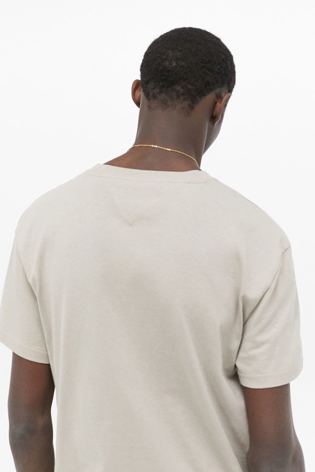 Tommy Jeans Small Logo Beige T-Shirt #3