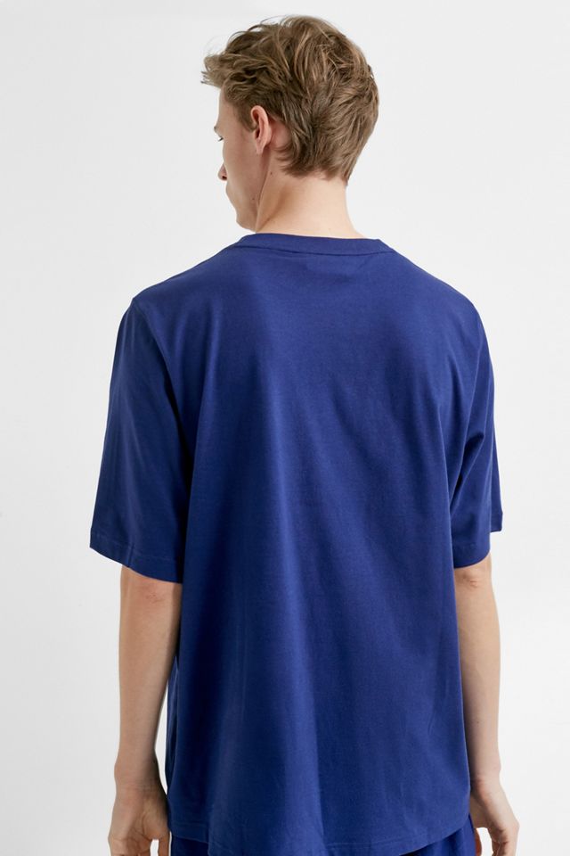 adidas - T-shirt bleu marine avec logo incurvé #3