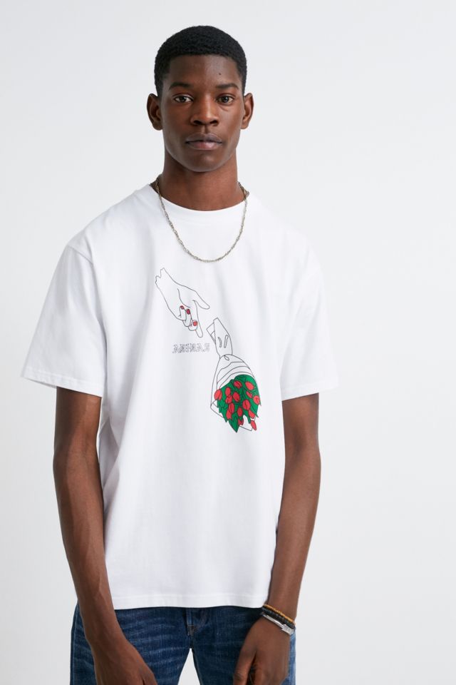 adidas Manolesalia White T-Shirt | Urban Outfitters UK