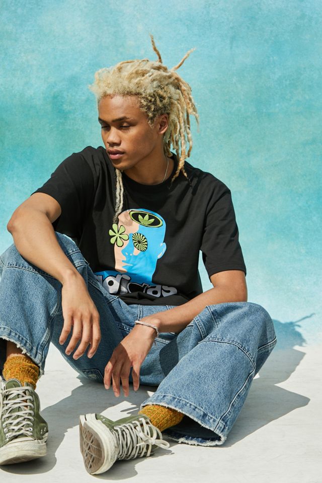 adidas Adiplay Black Graphic Print T-Shirt #1
