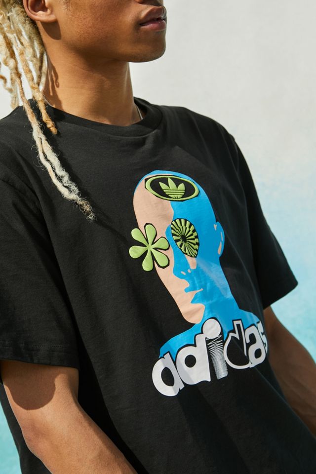 adidas Adiplay Black Graphic Print T-Shirt #2