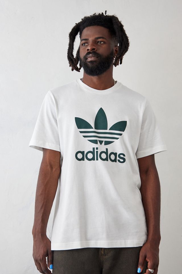 adidas - T-shirt blanc à logo en trèfle #1