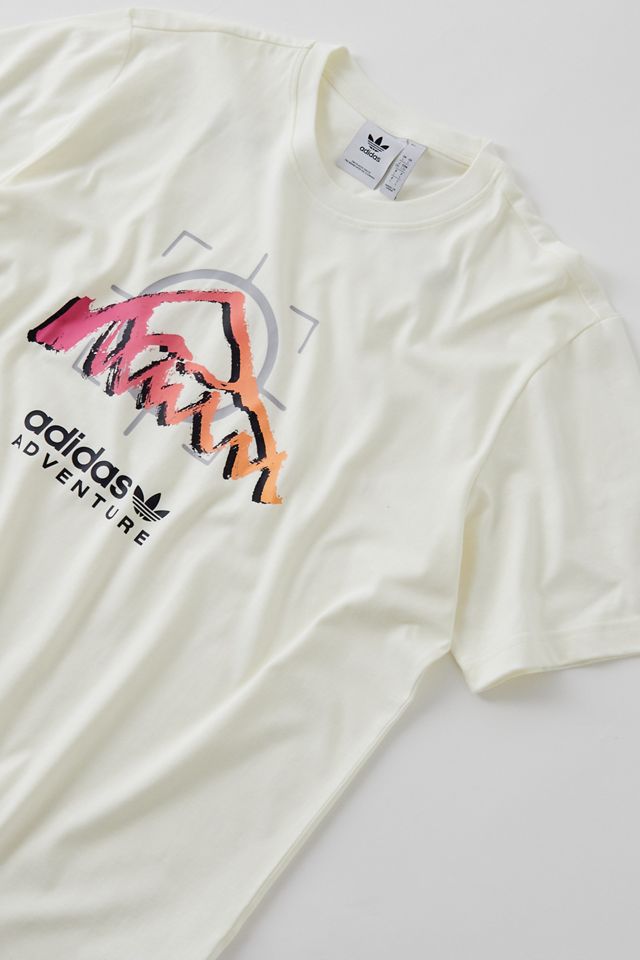 adidas - T-shirt de randonnée Adventure blanc cassé #4