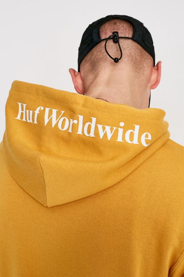 HUF Yellow Box Logo Pullover Hoodie #1