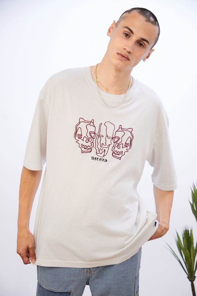 T-shirt surdimensionné Afends White Richmond #2