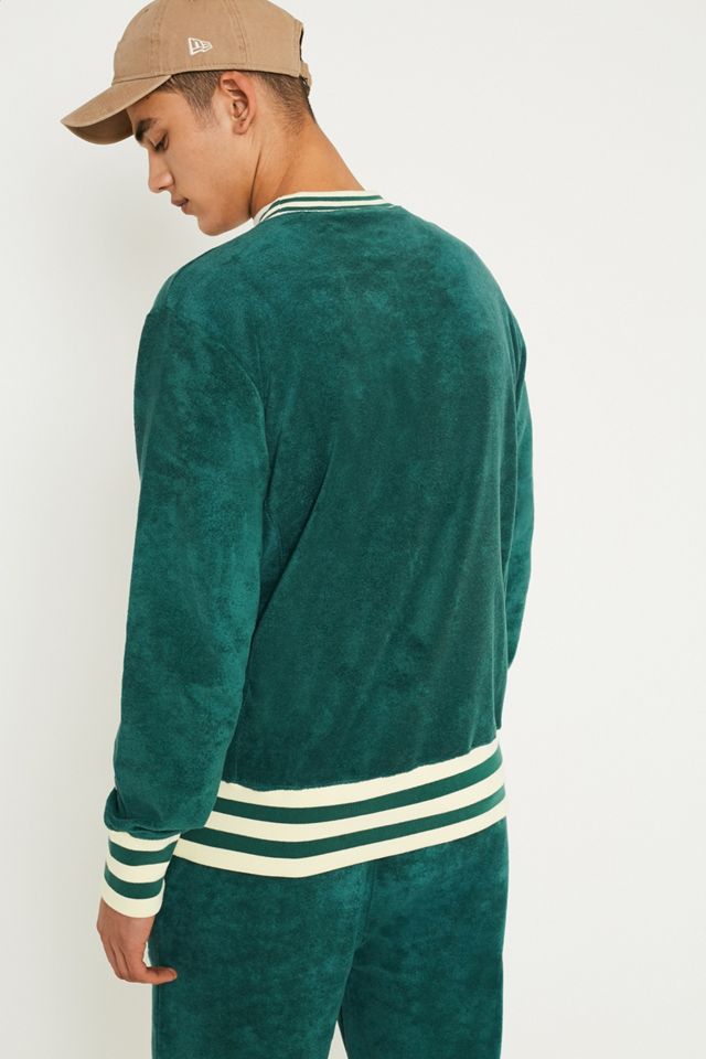 Champion Green Towelling Crew Neck Sweatshirt #3