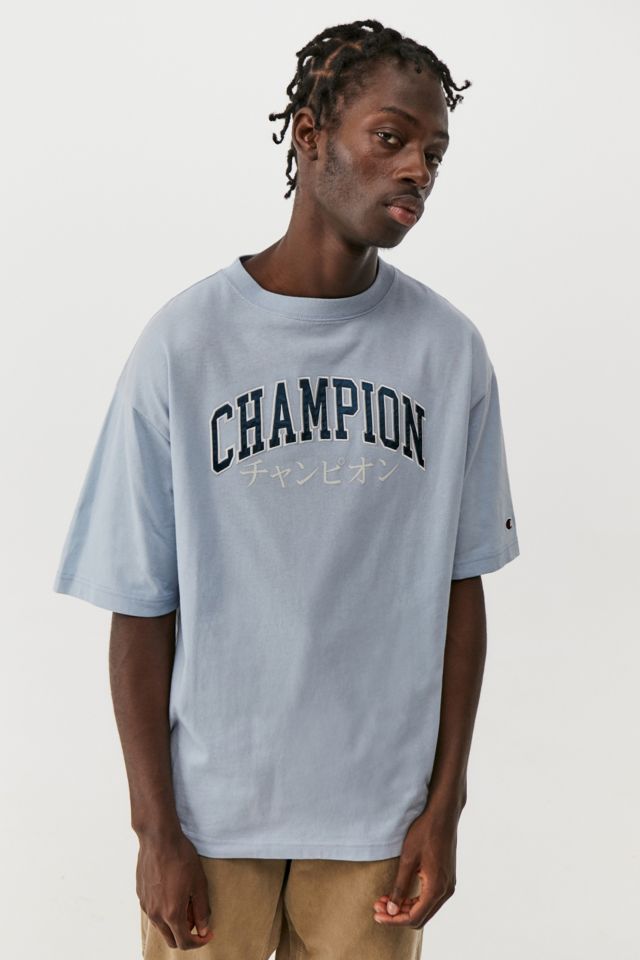 Champion t 2024 shirt blue