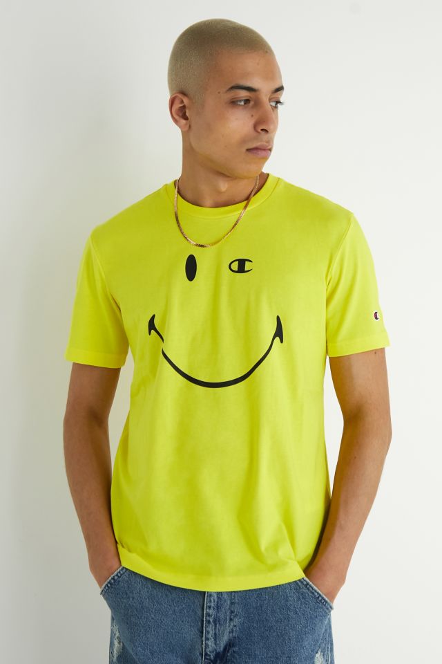 Champion yellow t clearance shirt