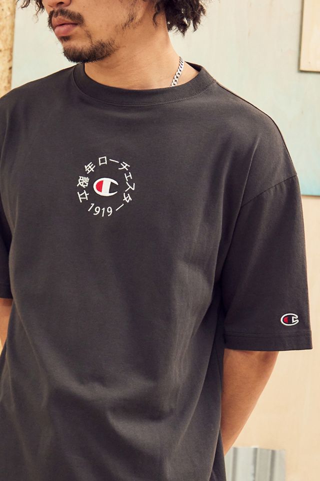 Champion UO Exclusive T-shirt giapponese nera a trama inversa #1