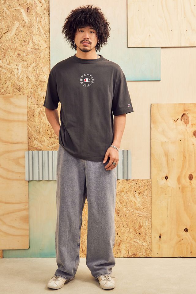 Champion UO Exclusive T-shirt giapponese nera a trama inversa #3