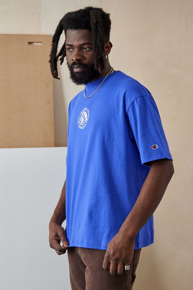 Champion Camiseta exclusiva de UO Reverse Weave Royal Blue Circle Logo #3