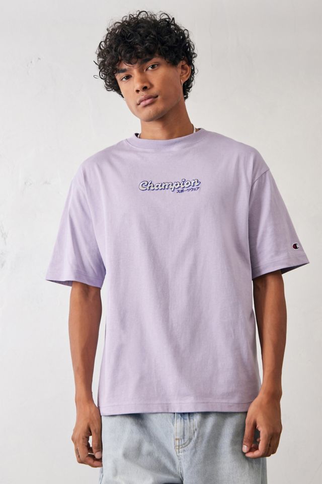 Champion purple best sale t shirt