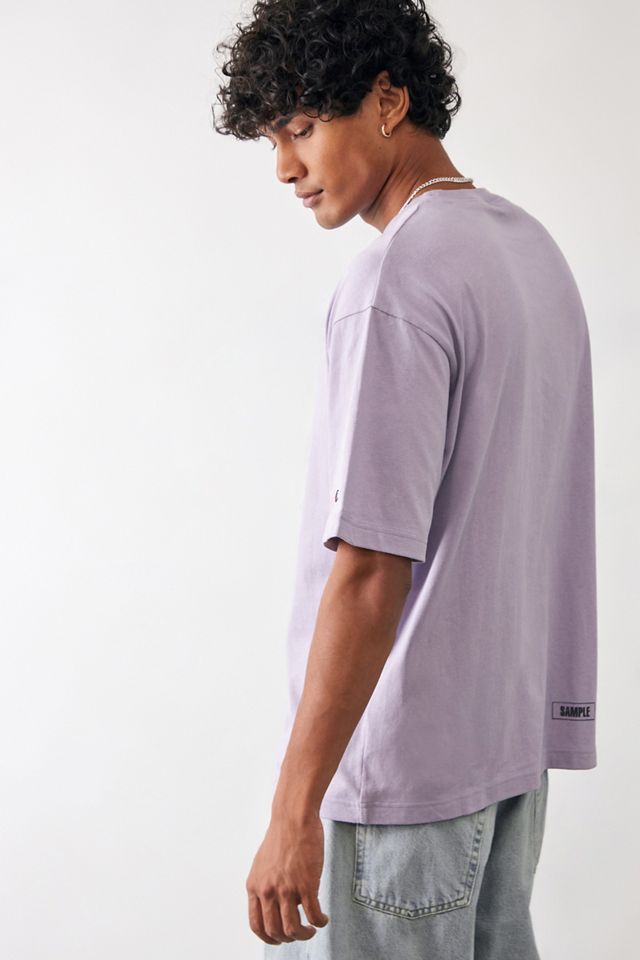 Champion Uo Exclusive Reverse Weave Purple Puff-Print Logo T-Shirt  #3