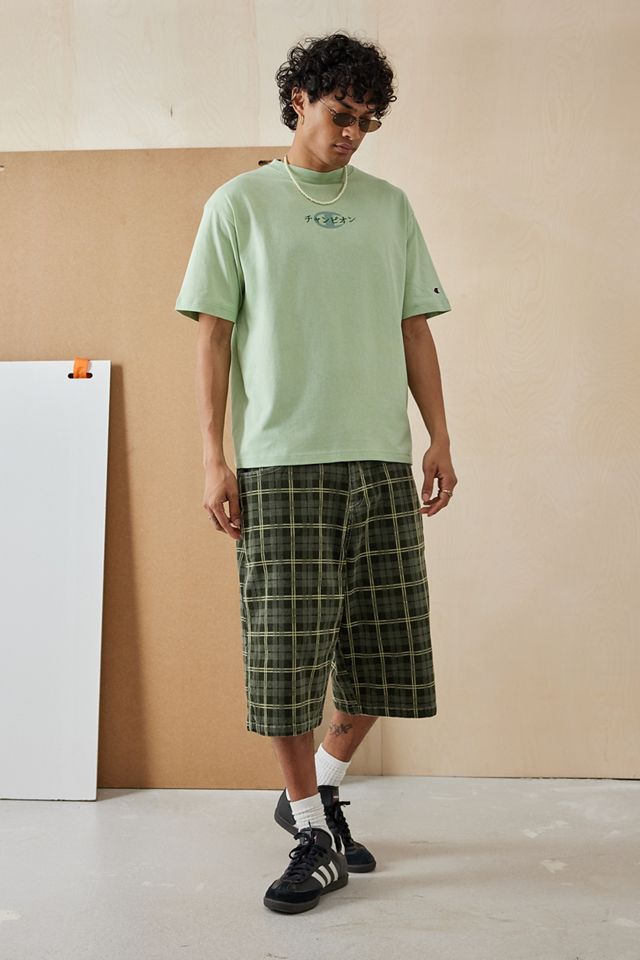 Champion - T-shir à motif japonais vert, exclusivité UO #1