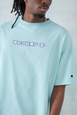 Champion UO Exclusive Sky Blue Tokyo T-Shirt | Urban