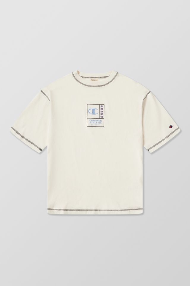 Champion UO Exclusive Ecru Contrast Stitch T-Shirt #2