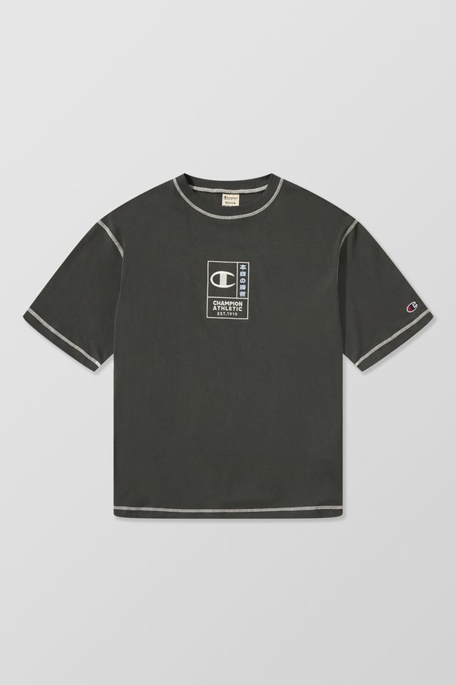 Champion UO Exclusive Black Contrast Stitch T-Shirt #6
