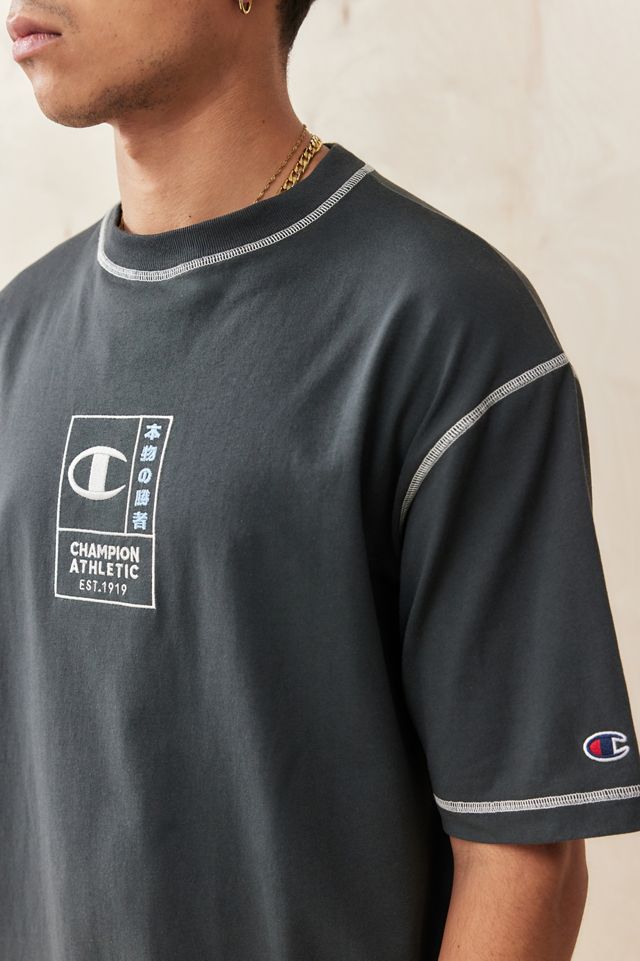 Champion UO Exclusive Black Contrast Stitch T-Shirt #2
