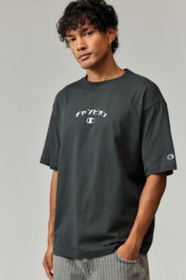 Champion UO Exclusive Black Gradient Arc T-Shirt - Black L at Urban Outfitters