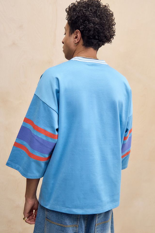 Champion Blue 60s Football T-Shirt | Urban Outfitters UK