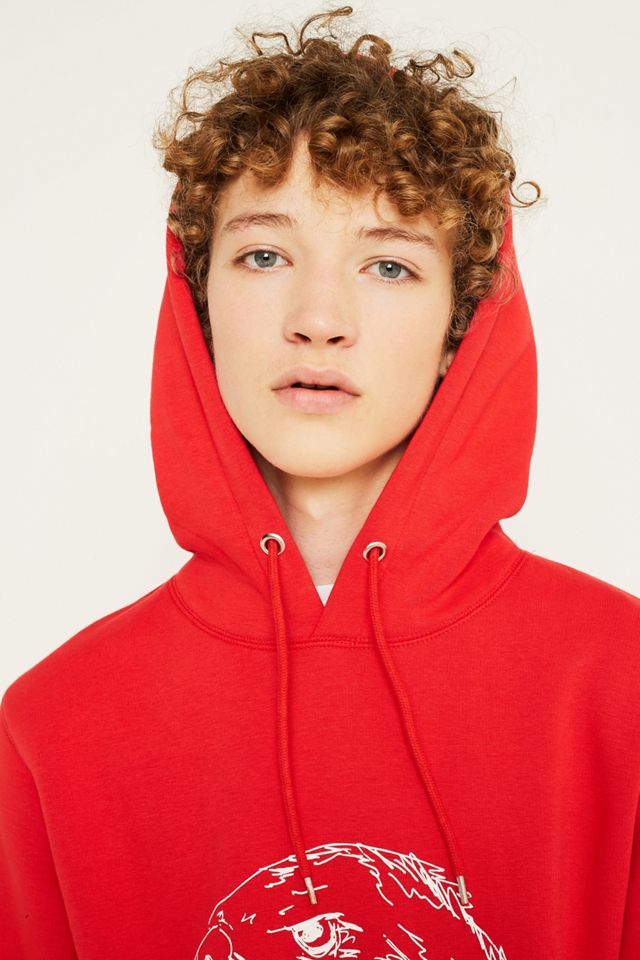 Soulland Baldie Felpa con cappuccio rosso  #4