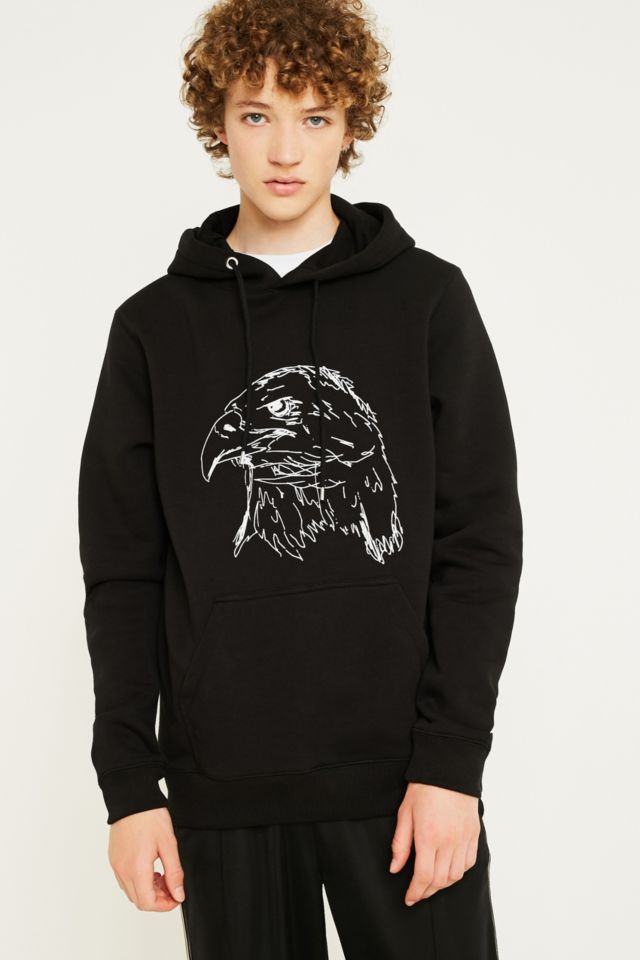 Soulland Baldie Black Hoodie | Urban Outfitters UK