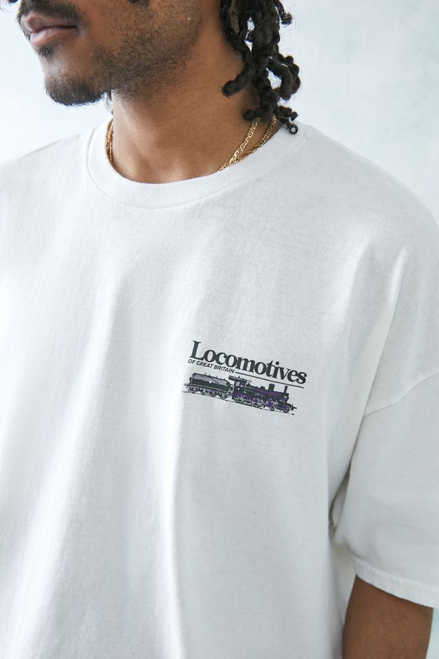 UO Weiß Lokomotiven T-Shirt #1