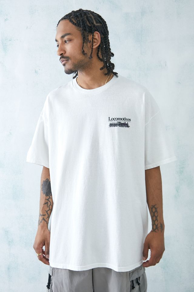 UO Weiß Lokomotiven T-Shirt #3