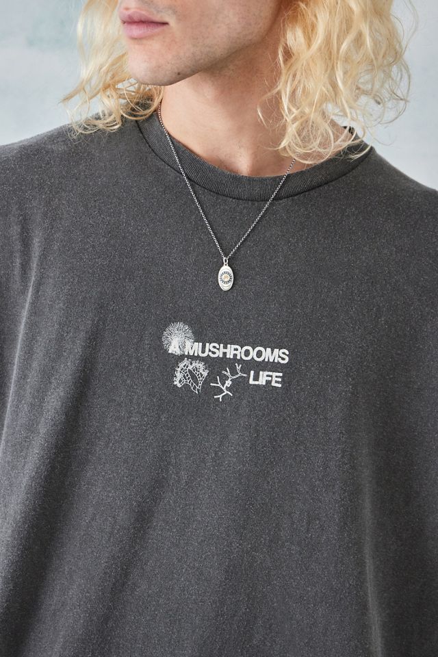 UO Overdyed Black Mushroom Life T-Shirt  #3