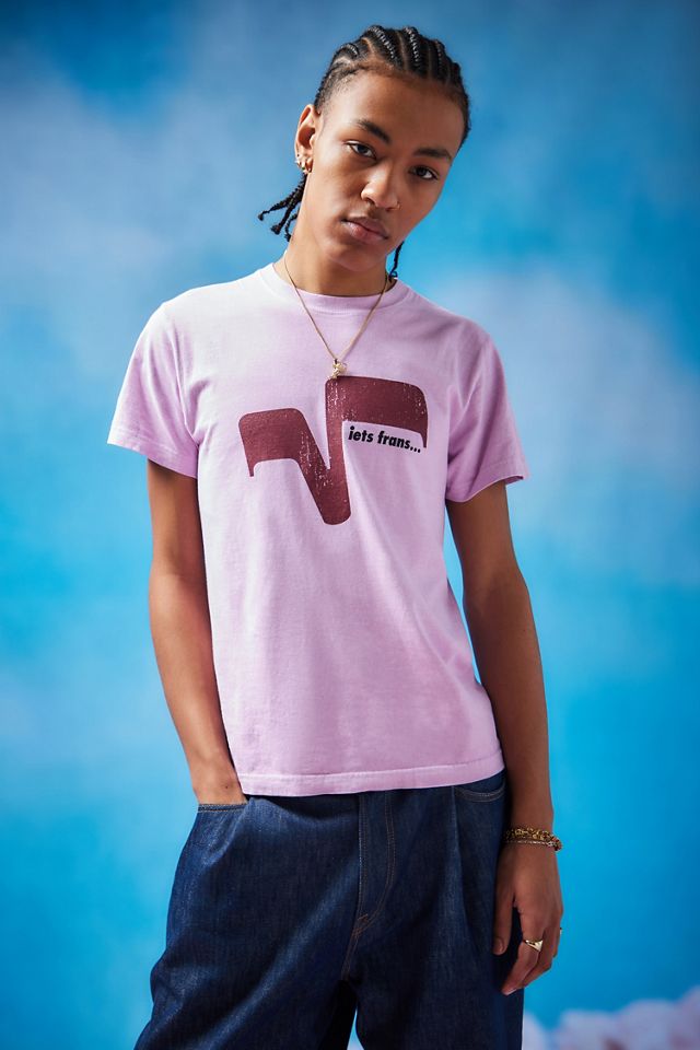 iets frans... T-shirt rose avec logo graphique #2