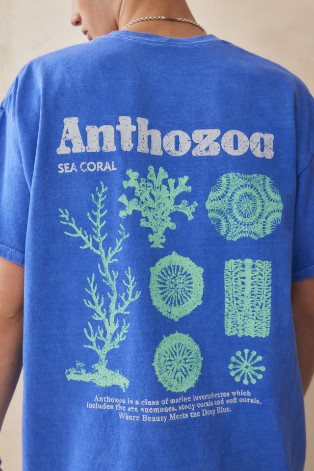 UO Blue Anthozoa T-Shirt | Urban Outfitters UK