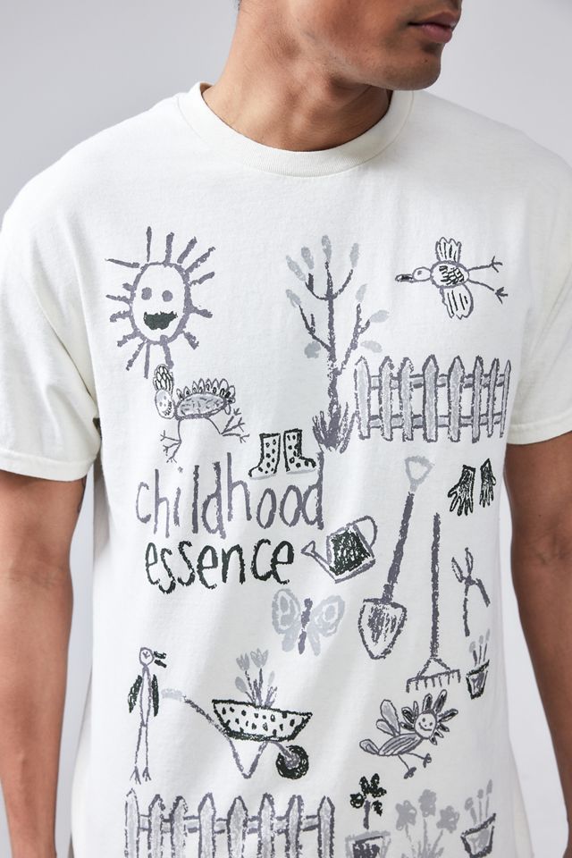 UO White Childhood Essence T-Shirt  #1