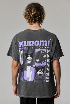 ◆RONRON◆ KUROMI TWINKLING UNICORN OVER FIT T SHIRT CHARCOA KUROMI TWINKLING UNICORN OVER FIT T SHIRT CHARCOAL - RONRON 론론