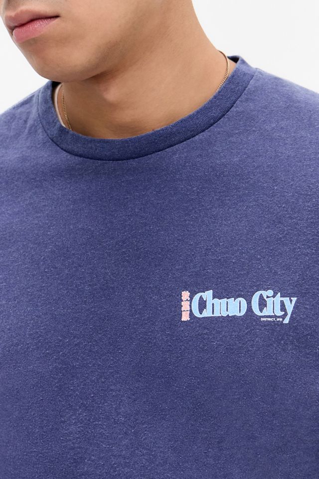UO Blaues Chuo City T-Shirt #3