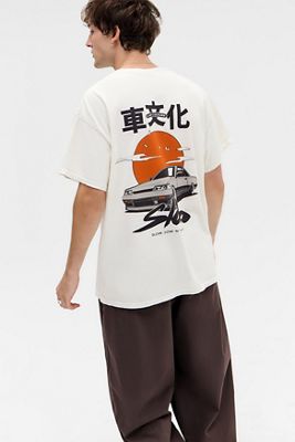 T-shirt UO Ecru Car Slab
