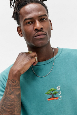 UO Blue Bonsai Embroidered T-Shirt