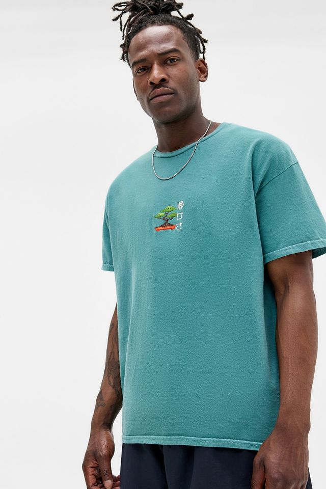 UO Blue Bonsai Embroidered T-Shirt #1