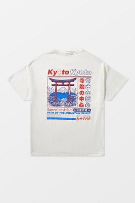 UO White Kyoto Mountain T-Shirt