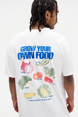 UO Grow Your Own Food T-Shirt - White S at Urban Outfitters