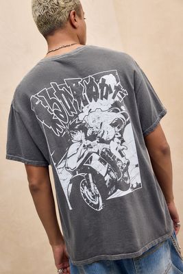 T-shirt UO motocyclette anime noir