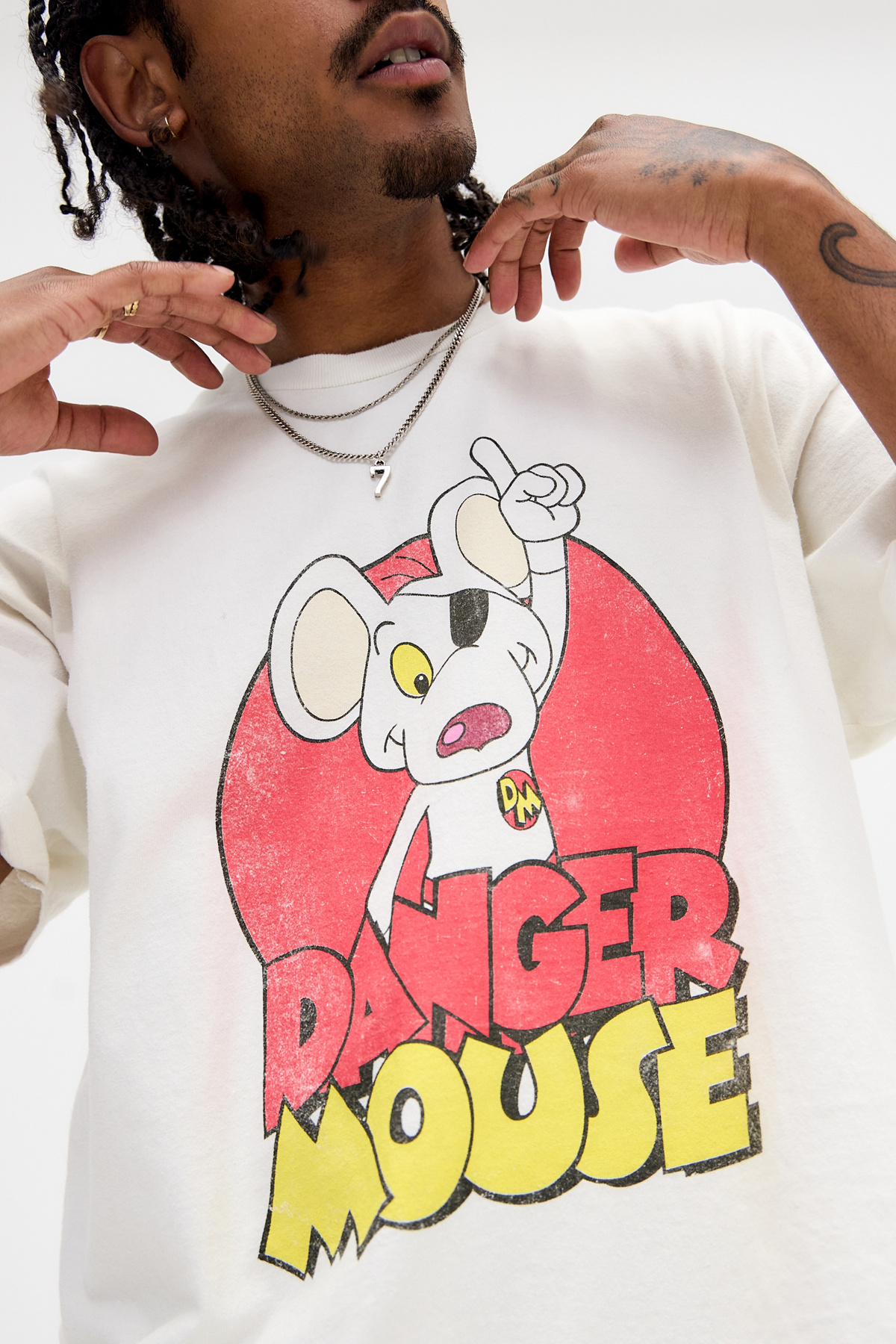 UO Ecru Danger Mouse T-Shirt