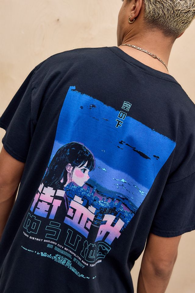 UO Black Anime T-Shirt