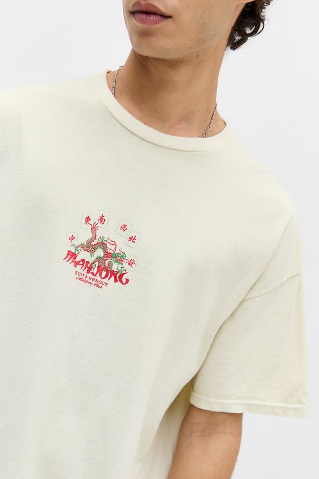 UO White Mahjong Dragon T-Shirt #1