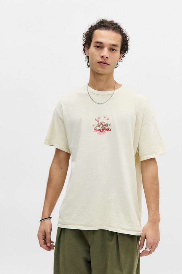 UO White Mahjong Dragon T-Shirt #2