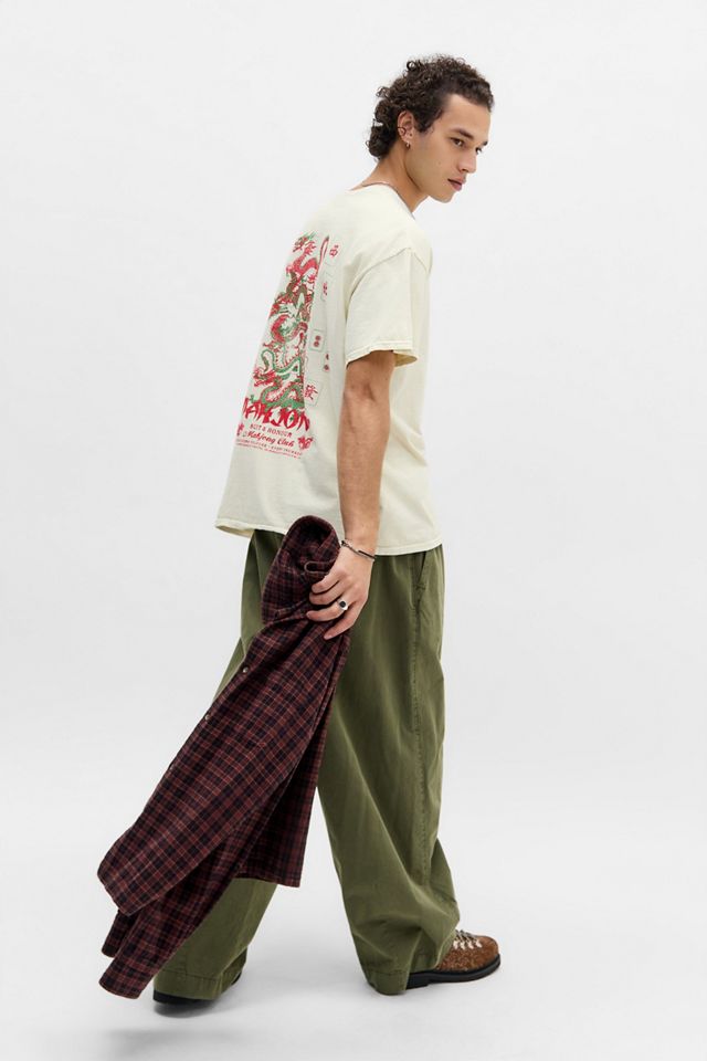 UO White Mahjong Dragon T-Shirt #3