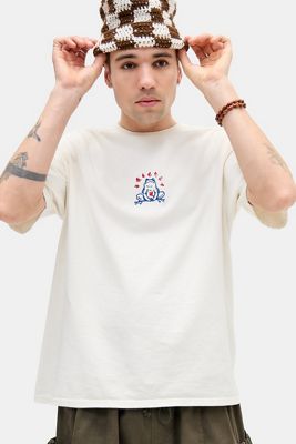 T-Shirt UO Ecru con Rana Ricamata